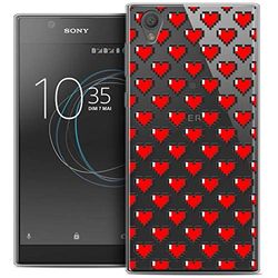 Caseink - fodral för Sony Xperia L1 (5.5) [kristallgel HD mönster kollektion kärlek alla hjärtans dag design Pixel Art - mjuk - ultratunn - tryckt i Frankrike]