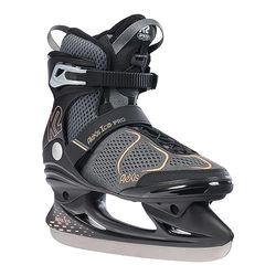 K2 Alexis Ice Pro Patins à Glace pour Femmes, Noir-Anthracite-Corail, EU: 38 (UK: 5 / cm: 24.5