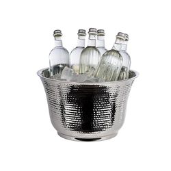APS 36120 Rafraîchisseur de bouteille, Ø 33 cm, hauteur 20 cm, 8 litres, double paroi, acier inoxydable, aspect martelé
