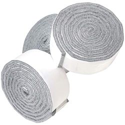 Adsamm® / 3 x cintas adesivas de fieltro para cortar / 29x1000 mm / gris / rectangulares / para cortar rectángulos de variable longitud / protectores de suelo para patas de mueble / grosor de 3,5 mm de la máxima calidad