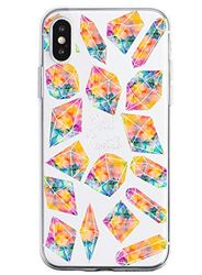 Oihxse Funda Dibujos Diamantes Brillantes Compatible Redmi 7 Transparente Silicona TPU Bumper Case Ultra Delgado Crystal Clear Anti-Choques Carcasa Protectora Cover(A10)