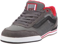 Vans Wylie Pewter/Zwart/Rood Sneakers voor heren, Grau Pewter Zwart Rood, 47 EU