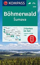 KOMPASS Wanderkarten-Set 2000 Böhmerwald, Sumava (2 Karten) 1:50.000: inklusive Karte zur offline Verwendung in der KOMPASS-App. Fahrradfahren. Skitouren. Langlaufen.