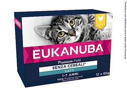 EUKANUBA Grain Free Cibo umido per gatti adulti, ricco di pollo 1.02 kg