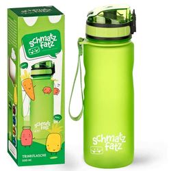 Schmatzfatz lekvrije sport drinkfles voor kinderen, zonder BPA, 350ml, fruitinzet, kliksluiting, kinder drinkfles voor (kleuter) school (groen)