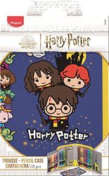 Komplett skolfodral kompatibelt med Harry Potter, 1 dragkedja med färger 20 x 14 x 3 cm + gratis kubnyckelhållare