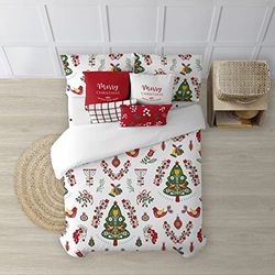 BELUM | Christmas Duvet Cover 50% Cotton - 50% Polyester, Duvet Cover with Buttons Laponia 8 150 (240 x 220)