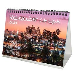 Stadtezauber City Lights DIN A5 tafelkalender voor 2024 vakantie, reizen, stad, steden - Seelenzauber