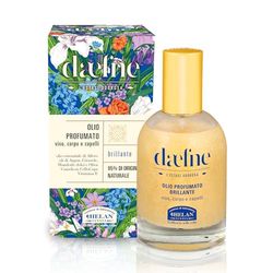 Helan Daefne - Olio Capelli, Corpo e Viso Spray Secco Profumato Illuminante, Olio per Capelli e Pelle con Mandorle Dolci, Argan e Vitamina E 100% di Origine Vegetale, non Unge, 50 ml - Made in Italy