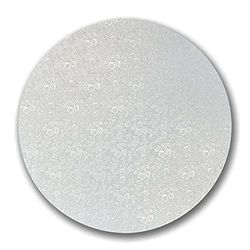 FunCakes Cake Drum Rond Ø20 cm - Blanc : Rond Cake Drum, Base pour présenter des gâteaux, Haute qualité, Aspect luxueux, 1 pièce.