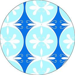 Bonateks, Round Digital Printed Mouse Pad, Non-Slip Base, for Office and Home, Diameter:22cm