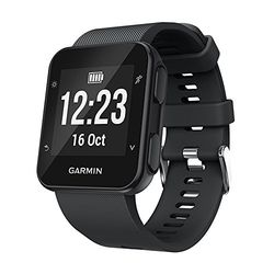 KOMI Horlogebandjes compatibel met Garmin Forerunner 35/30 Smart Watch, Silicone Fitness Sport vervangende riem (zwart)