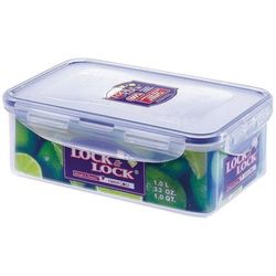 Lock & Lock Stapelbare, luchtdichte container, rechthoekig, 1 l, 3 stuks - HPL817