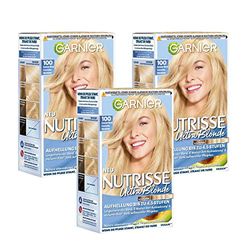 Garnier nutrisse Creme coloration natural brilhante âmbar loiro 9,34/coloração de cabelo para permanente cor de cabelo (com 3 óleos de Nährenden) – 3 x 1 peça