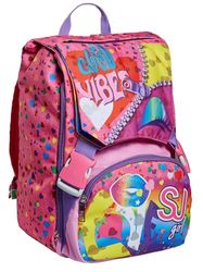 SJ GANG Mochila, Mochila expansible, para niños de 1er grado - niñas y niños, gran capacidad, para la escuela, el deporte y el tiempo libre, con sistema abatible Diseño Italiano, Rosado/modelo