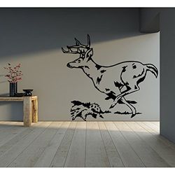 Stickers Cerf - Turquoise, L 65cm x H 60cm
