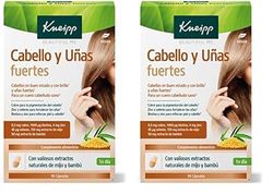 Kneipp Cabello y Uñas Fuertes, Complemento Alimenticio con Biotina, Selenio, Cobre, Zinc, Mijo y Bambú, Vitaminas para el Cabello, Multivitaminas Mujer, 30 Cápsulas (Paquete de 2)