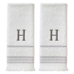 SKL Home Hand Towel Set, H, Cotton, White, 16x26