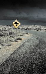 Poster tenture murale XL déco ROAD SIGN 150 x 240 cm | Décors muraux Qualité HD Scenolia