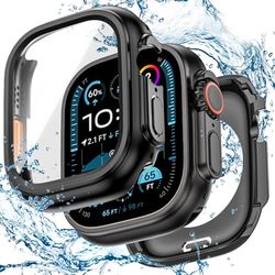 Goton - Funda Impermeable para Apple Watch Series 10, 9, 8, 7, SE2, SE, 6, 5, 4, Ultra, 2 Ultra, 46, 42, 45, 44, 41, 40, 49 mm, policarbonato Duro de 360°, con Protector de Pantalla, Accesorios para