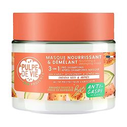 Pulpe de Vie - Masque Démêlant Certifié BIO Milky Dream 300ml - Anti-gaspi ! Amande - 99% Ingrédients Naturels - Chevelure Saine et Brillante
