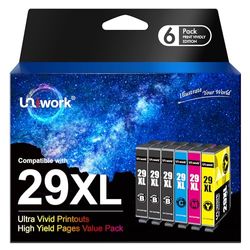 Uniwork 29XL Cartuchos de Tinta Reemplazo para Epson 29 29XL Compatible para Expression Home XP-235 XP-245 XP-247 XP-255 XP-257 XP-332 XP-335 XP-342 XP-345 XP-352 XP-355 XP-432 XP-435