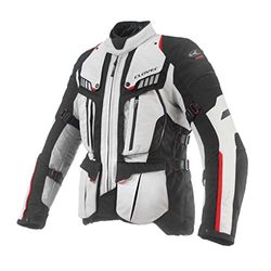 Clover Crossover-3 Airbag Compatible Veste de Moto, Noir/Blanc, M