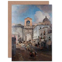 Wee Blue Coo CARD GREETING ACHENBACH GOING TO MARKET PAINTING