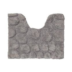 Sealskin Pebbles Pedestal Mat, Cotton, Grey, 50 x 1.5 x 60 cm