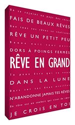 Feel Good Art Moderne et Typographique Toile sur Cadre Mural de Style Framboise 40 x 60 cm