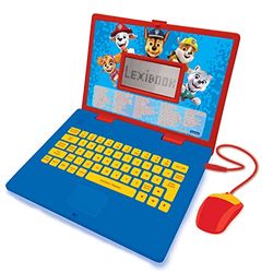 Lexibook Lexibook-JC598FZi10 La Paw Patrol - Franska/Nederländska tvåspråkig pedagogisk dator - barnleksak med 124 aktiviteter för att lära, ha kul och spela piano-blå/röd, JC598PAi10