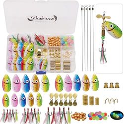 Dovesun Spinner Maken Kit - Inline Spinner Aas voor Forel Lokt Vissen - DIY A-228 Stuks Gift