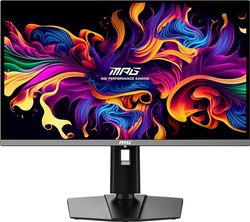 MSI MPG 271QRX QD-OLED 26.5 Inch WQHD Gaming Monitor - 2560 x 1440 Quantum Dot OLED Panel, 360Hz / 0.03ms, 99% DCI-P3, ΔE≤2, DisplayHDR True Black 400, KVM, RGB - DP 1.4a, HDMI 2.1, USB Type-C