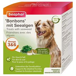 beaphar Algas Caramelos para Perros | erlies de Fuga de Perros | Perro Aperitivos con Omega 3 6 9 | para favorecer la Flora Colon | sin aditivos Artificiales | 245 g