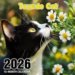 Tuxedo Cat 2026 Calendar: Black-and-white charm in striking feline portraits