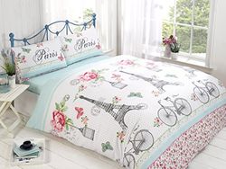 Rapport Home C'est La Vie Parure de lit 4 pièces King Size Rose, Polyester et Coton