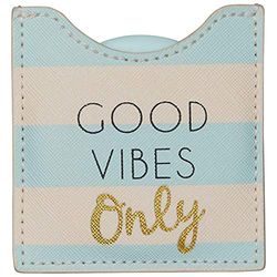 DRAEGER PARIS 1886 Toga - Miroir Good Vibes Only - Miroir Rond de Poche à Emmener Partout - Idéal Cadeau Anniversaire, Toutes Occasions - Dimensions 8,5 x 8 cm 76005932 Small