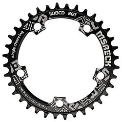 MSRECK 110 BCD smal breed kettingblad 36T 38T 40T 42T 44T 46T 48T 50T 52T voor 7 tot 12 versnellingen racefiets (zwart rond, 50T)