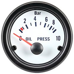 Autostyle pi40031 Prestazioni Strumento Pressione Olio, 0 – 10 Bar, 52 mm, Colore: Bianco