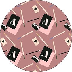 Bonateks, Round Digital Printed Mouse Pad, Non-Slip Base, for Office and Home, Diameter:22cm