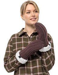 Jack Wolfskin Highloft Knit Mitten W Guanto, Boysenberry, M Donna