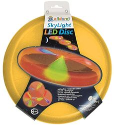 alldoro 63019 Sky Light Disc, werpschijf Ø ca. 27 cm, frisbeeschijf met 3 leds, voor strand, tuin en outdoor, werpspel voor kinderen vanaf 4 jaar en volwassenen, oranje