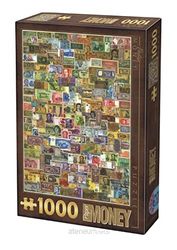 Unbekannt-D- Toys Puzzle 1000 pièces Vintage Collage : Billets de Banque Banknotes, 75277-VC04, Multicolore