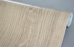 BUVU Adhesive Film Furniture Brown Wood Look Self-Adhesive Film Wood Wallpaper 45 cm x 800 cm Brown Vintage Stripes Film Waterproof Wall Wallpaper for Furniture Walls Cabinets Kitchen Tables Furniture