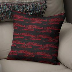 Bonamaison Decorative Cushion Cover, Polycotton, Red, Standard