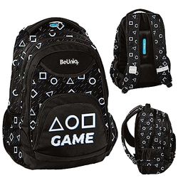 PASO Game BeUniq Sporttas met trekkoord, uniseks, kinderen, 46 x 37 cm, Zwart, 46 x 37 cm