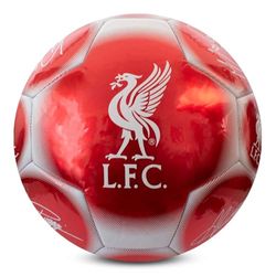 Hy-Pro Balón de fútbol clásico del Liverpool F.C. con Licencia Oficial | Metálico, Talla 5, Entrenamiento, Partido, mercancía, Coleccionable para niños y Adultos, Rojo y Blanco