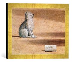 Kunst für Alle 'Encadré Image de Vittore Carpaccio Vision of St. Augustine, Detail of The Dog, 1502–08, d'art dans Le Cadre de Haute qualité Photos Fait Main, 40 x 30 cm, Doré Raya