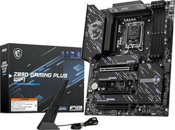 MSI Z890 Gaming Plus WiFi Gaming Moederbord, compatibel met Intel Core Ultra Series 2 processors, LGA 1851, DDR5, PCIe 5.0, M.2, SATA, 5Gbps LAN, USB type C, Wi-Fi 7, Bluetooth 5.4