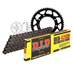 Kettingset DID staal 428D / 136 clipslot voor Rieju Marathon LC Cross Pro Supermoto AC MRT Freejump 125 cc Bj. 2010-2015